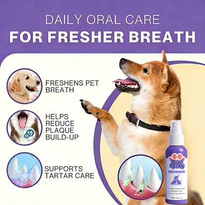 Kaydenth™ Pet Oral Spray ✅FDA Approved | Freshen Breath, Remove Tartar & Promote gum regeneration, stabilize teeth 🦷🦷