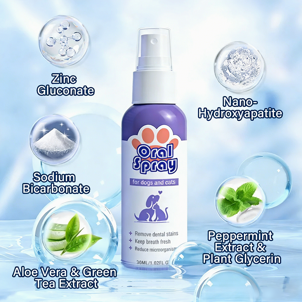 Kaydenth™ Pet Oral Spray ✅FDA Approved | Freshen Breath, Remove Tartar & Promote gum regeneration, stabilize teeth 🦷🦷