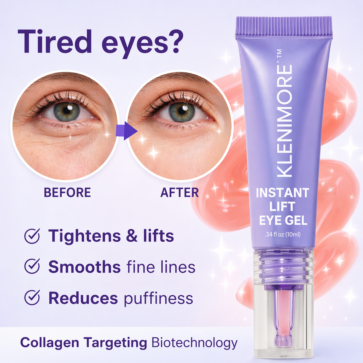 Final 3 Hours: 60%OFF🔥 Instant Lift Eye Gel for Puffiness, Bags & Dark Circles