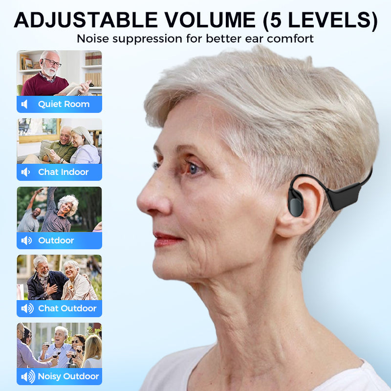Kaydenth™ Bone Conduction Smart Hearing Aid Bluetooth Earphones(App Controlled)