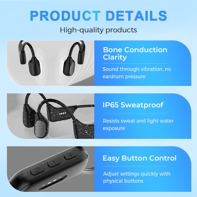 Kaydenth™ Bone Conduction Smart Hearing Aid Bluetooth Earphones(App Controlled)