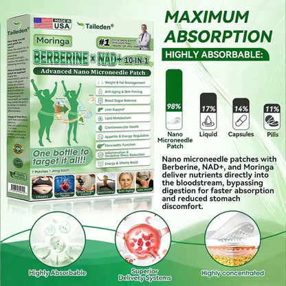 🇺🇸 𝐎𝐟𝐟𝐢𝐜𝐢𝐚𝐥 𝐔𝐒 𝐒𝐭𝐨𝐫𝐞 | 🧑‍⚕️🩺 𝐓𝐚𝐢𝐥e𝐝𝐞𝐧® Moringa · Berberine × NAD+ 𝟏𝟎-𝐢𝐧-𝟏 𝐀𝐝𝐯𝐚𝐧𝐜𝐞𝐝 𝐍𝐚𝐧𝐨 𝐌𝐢𝐜𝐫𝐨𝐧𝐞𝐞𝐝𝐥𝐞 𝐏𝐚𝐭𝐜𝐡 — 𝐎𝐧𝐜𝐞 𝐃𝐚𝐢𝐥𝐲, 𝐕𝐢𝐬𝐢𝐛𝐥𝐞 𝐑𝐞𝐬𝐮𝐥𝐭𝐬 𝐢𝐧 𝟕 𝐃𝐚𝐲𝐬