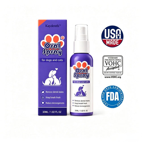 Kaydenth™ Pet Oral Spray ✅FDA Approved | Freshen Breath, Remove Tartar & Promote gum regeneration, stabilize teeth 🦷🦷