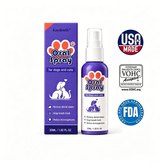 Kaydenth™ Pet Oral Spray ✅FDA Approved | Freshen Breath, Remove Tartar & Promote gum regeneration, stabilize teeth 🦷🦷