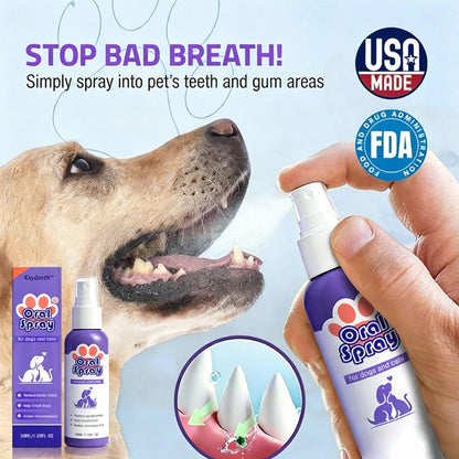 Kaydenth™ Pet Oral Spray ✅FDA Approved | Freshen Breath, Remove Tartar & Promote gum regeneration, stabilize teeth 🦷🦷